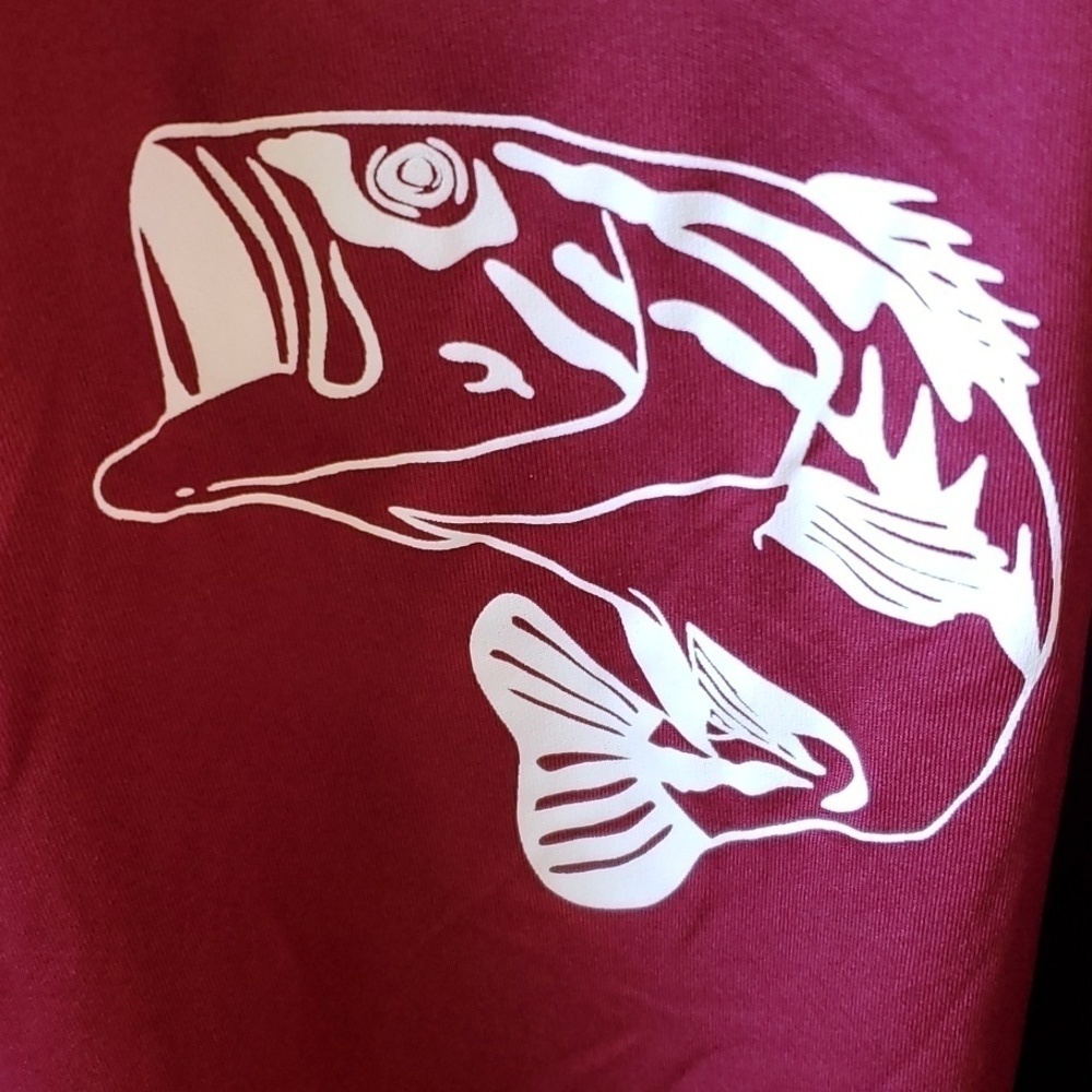 Deadfishhook maroon poly long sleeve outdoors shirt 2XL - Picture 4 of 8